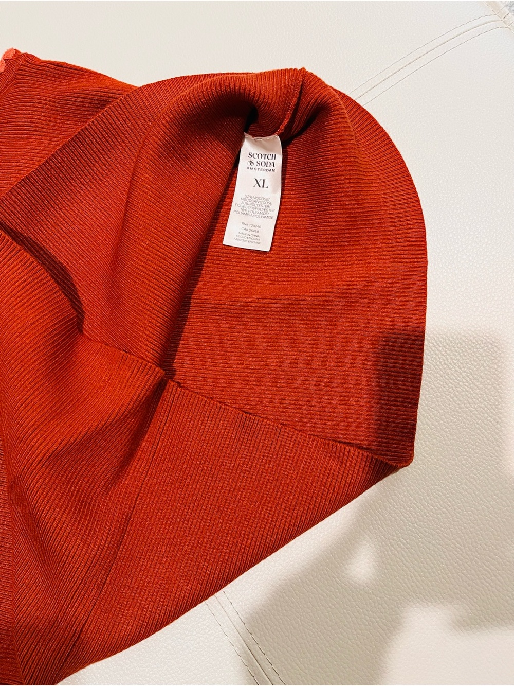 Scotch & Soda Rust Ribbed Square Neck Tank - Picture 6 of 6